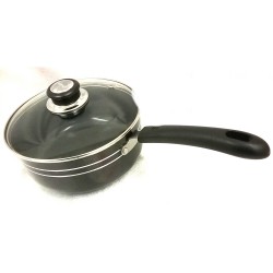 20 CM NON STICK SAUCEPAN WITH LID CERAMIC COTING INSIDE