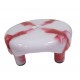 DOUBLE COLOUR STOOL RED BLUE GREEN ROUND WITH 4 LEGS