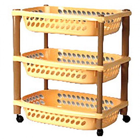 THREE TIER VEGETABLE RACK ASSTD COLOURS THREE TIER VEGETABLE RACK ASSTD COLOURS