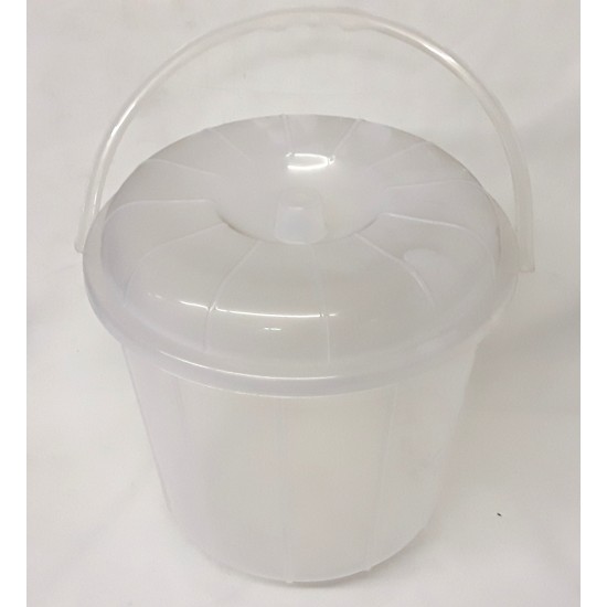 BUCKET AND LID CLEAR HEAVY TYPE 22 LT