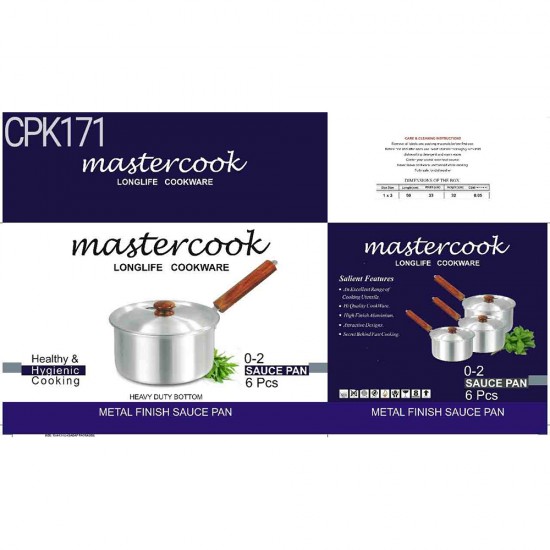 MASTERCOOK 0-2 WOODEN SAUCEPAN SET MASTERCOOK 0-2 WOODEN SAUCEPAN SET