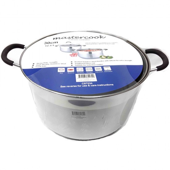 30CM SS CASSEROLE GLASS LID SHRINK 30CM SS CASSEROLE GLASS LID SHRINK