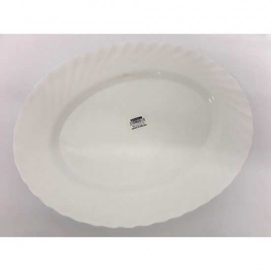 PLAIN OPAL OVAL PLATE