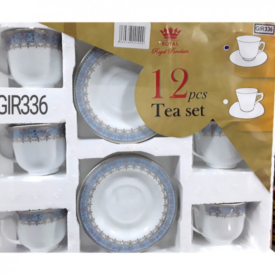 12PC TEA SET BLUE 396