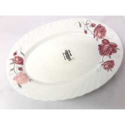 PINK ROSE OVAL DISH  RD
