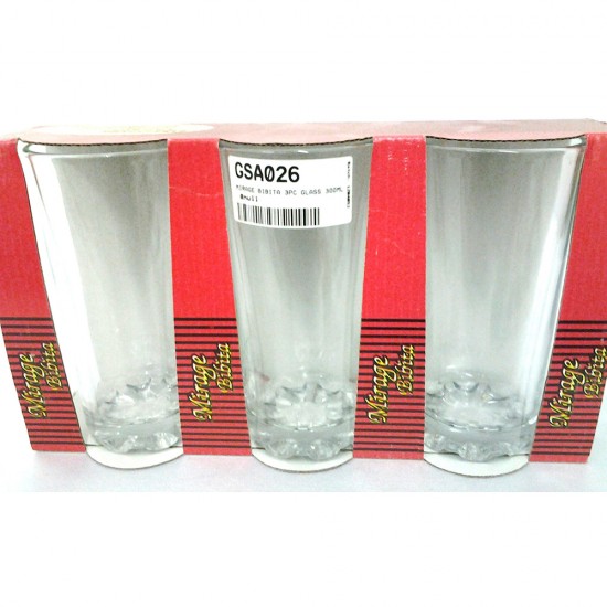MIRAGE BIBITA 3PC GLASS 300ML MIRAGE BIBITA 3PC GLASS 300ML