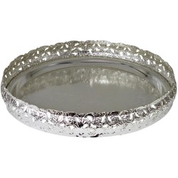 NO 239 SILVER PLATED GALERY TRAY (PAN DAN)