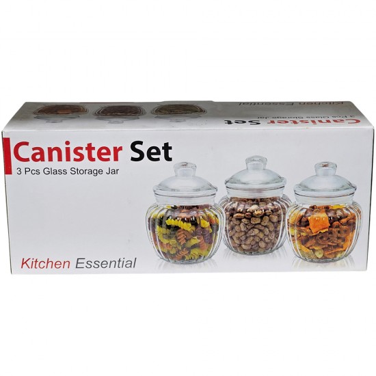 CANDY JAR SET 3PCS 600 ML