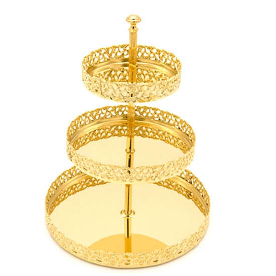 3 TIER GOLD COLOUR CAKE STAND 3 TIER GOLD COLOUR CAKE STAND