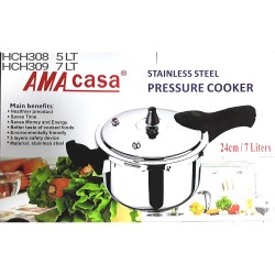 5 LITRE STEEL PRESSURE COOKER WITH INDUCTION BOTTOM