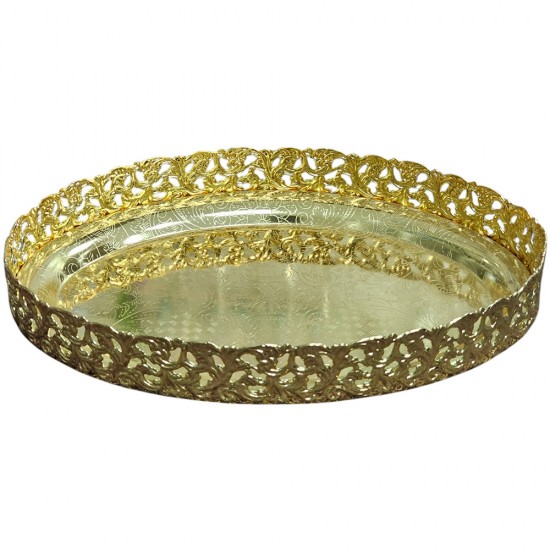 GOLD SMALL OVAL PAN DAN