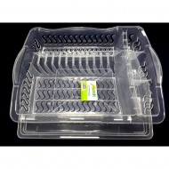TRANSPARENT DISH DRAINER AND TRAY