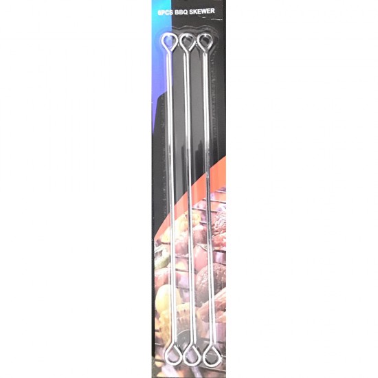 LARGE BBQ SKEWERS 6 PCS SET BROWN CARD LARGE BBQ SKEWERS 6 PCS SET BROWN CARD