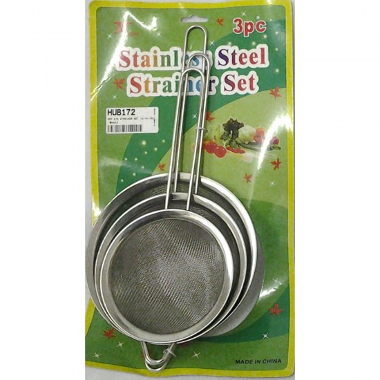 3PC S/S STRAINER SET 12-14-16CM