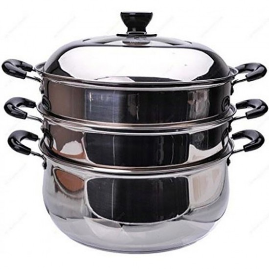 3 TIER SS STEAMER 30CM 3 TIER SS STEAMER 30CM