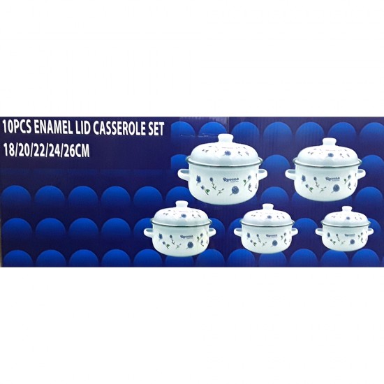 ENAMEL LARGE 5PC SET 18-26CM ENAMEL LARGE 5PC SET 18-26CM