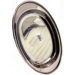 SS DEEP OVAL SERVING TRAY 30CM