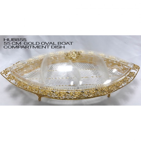 GOLD OVAL COMPARTMENT BOAT GOLD OVAL COMPARTMENT BOAT