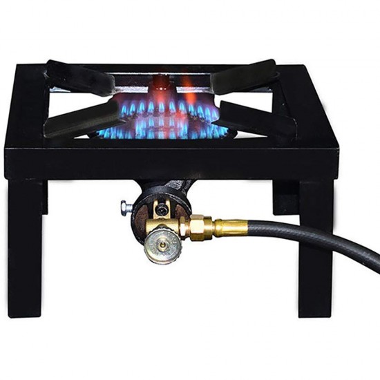 SINGLE KEY BLACK SQUARE BURNER SGB07