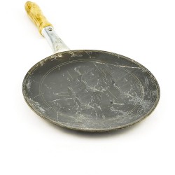 TAWA INDIAN WITH PIPE WOODEN HANDLE 12 INCH