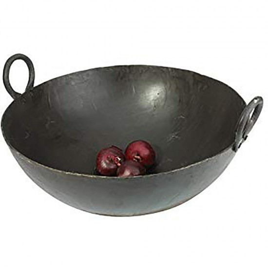 IRON KADAI ROUND BOTTOM NO 8