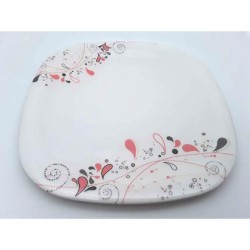 MELAMINE SQUARE 7.5 INCH  SIDE PLATE PINK