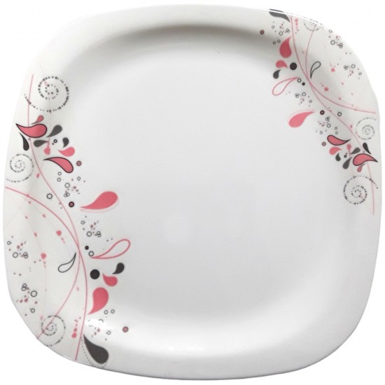 MELAMINE SQUARE 7.5 INCH SIDE PLATE PINK MELAMINE SQUARE 7.5 INCH SIDE PLATE PINK