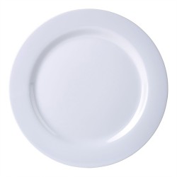 WHITE MELAMINE 10 INCH DINNER PLATE