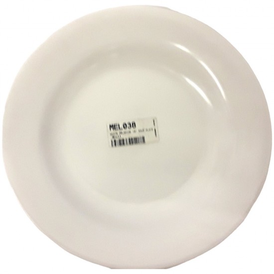 WHITE MELAMINE SOUP PLATE 10 INCH