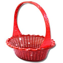 GIFT BASKET PLASTIC WITH HANDLE